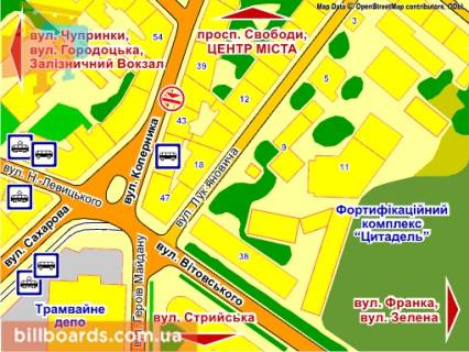 Ситилайт B в Львове вул. Коперника, 45 схема