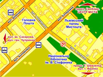 Білборд, Бігборд (Борд)  A у Львові вул. Стефаника (навпроти буд. 3), місце 1 схема