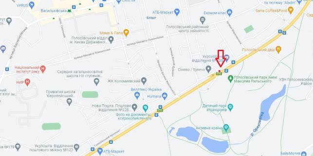 Білборд, Бігборд (Борд)  A у Києві, 3х3  просп. Голосіївський, 98/2 схема