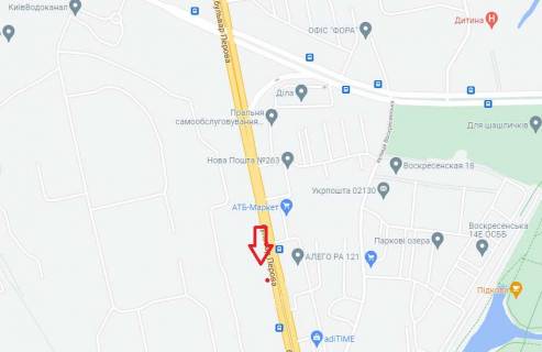 Билборд A в Киеве, 6х3  просп. Воскресенський (Перова), навпроти б. 6 схема