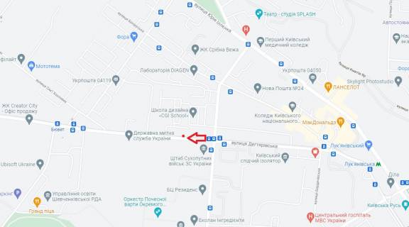 Білборд, Бігборд (Борд)  B у Києві, 3,47х2,47  вул. Дегтярівська, 26 схема