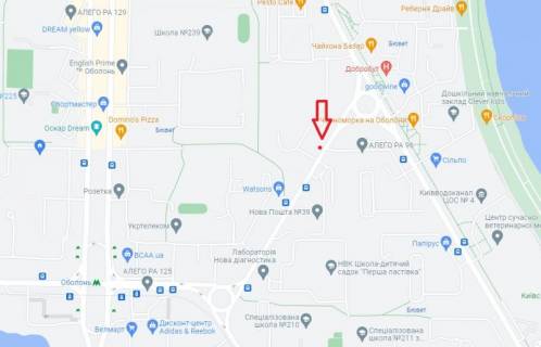 Билборд + в Киеве, 6 х 3  вул. М. Малиновського, 27/23 схема