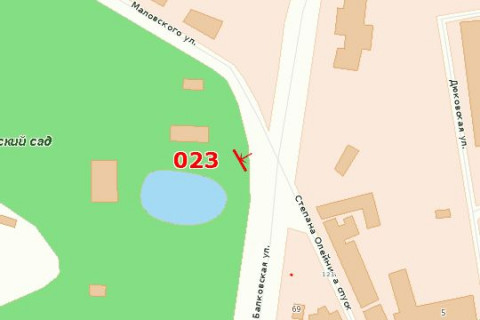 Билборд A в Одессе, 3х6  вул. Балківська (Дюківський парк) - вул.Маловського (лівий)  схема