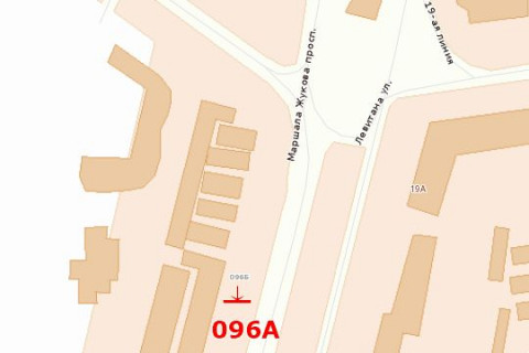 Билборд A в Одессе, 3х6  пр-т М. Жукова, 77/1 - вул. Левітана схема