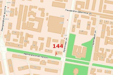 Билборд A в Одессе, 3х6  проспект Адміральський, 34 схема