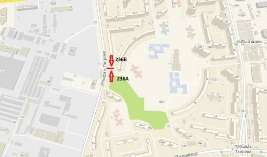 Билборд A в Одессе, 3х6  вул. Ільфа і Петрова, 31/1 схема