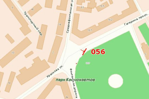 Призма A в Одессе, 3х6  Фонтанская дорога, 2 (напротив) - парк "Космонавтов" (призма)  - 302024 схема