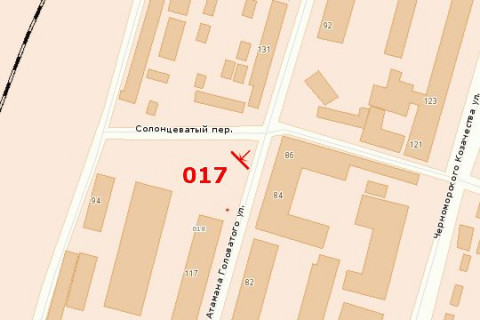 Билборд A в Одессе, 3х6  вул. Отамана Головатого - пров. 1-й Солонцеватий  схема