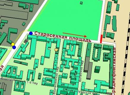 Билборд A в Одессе, 3х6  Старосінна площа, 33 (ліва) схема