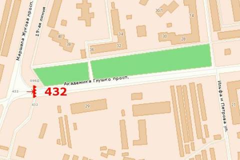Призма A в Одессе, 3х6  просп. Академіка Глушка, 29-А / просп. Маршала Жукова (призма) - 301890 схема