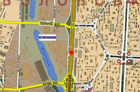 Призматрон, Призма A у Києві, 3х6  ул. Богатырская (разделитель, в центр) завод "Оболонь" (призма А2) - 189050 схема