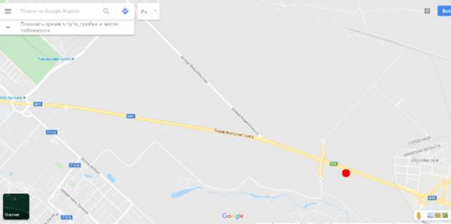 Билборд B в Київських трасах, 3х6  Бориспільске шосе, в напрямку Києва, перед АЗС "ANP" схема