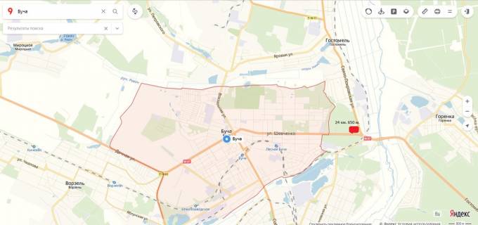 Билборд B в Буче, 3х6  М-07 Ковель-Ворзель-Буча-Киев 24 км. 650 м. (Б) схема