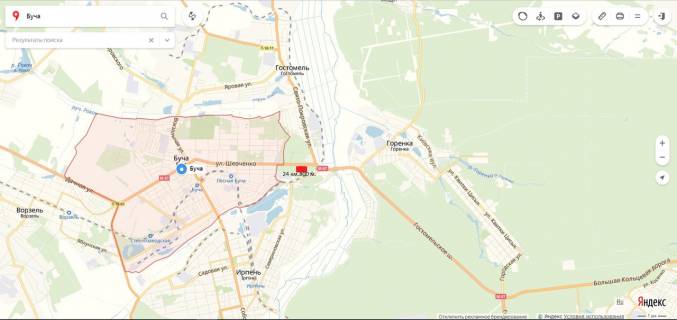 Билборд A в Буче, 3х6  М-07 Ковель-Ворзель-Буча-Киев 24 км. 800 м. (А) схема