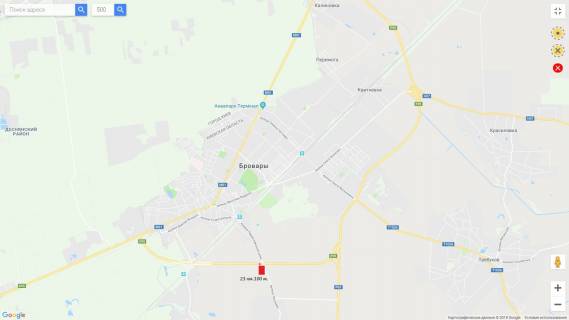 Билборд B в Бровары, 3х6  Бровары - окружная   23 .100 (Б) схема