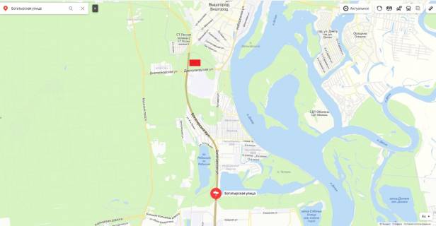 Билборд A в Киеве, 3х6  ул.Богатырская,за 100 м. после поворота на г.Вышгород, в направлениии Р-02 схема