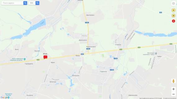 Билборд B в Київських трасах, 3х6  М-06 Житомир-Киев 29 км 000 м схема