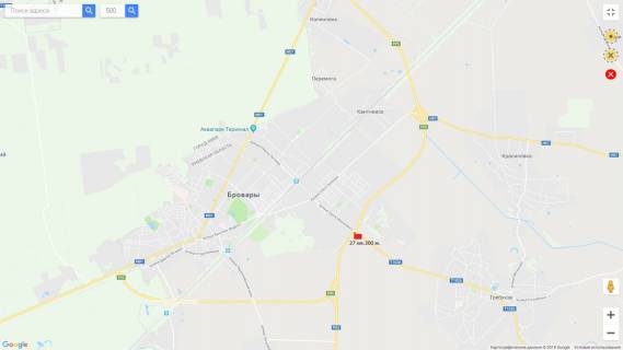 Білборд, Бігборд (Борд)  A у Бровари, 3х6  М-01. Киев-Чернигов 27 + 300 (А) схема