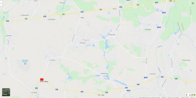 Билборд A в Київських трасах, 3х6  Киев-Ясногородка-Бышев 22 км.500 м. схема