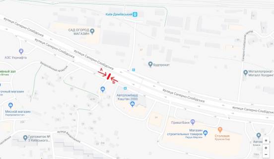 Призматрон, Призма A у Києві, 6x3   вул. Саперно-Слобідська, 150м надземного пішохідного переходу в напрямку вул. Кіквідзе  ПРИЗМА - 420322 схема