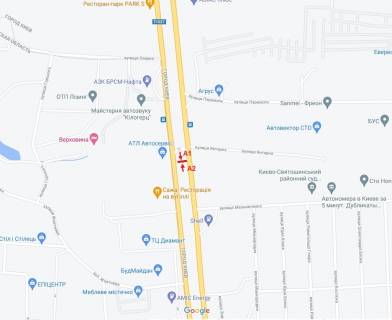 Білборд, Бігборд (Борд)  A у Києві, 6x3  просп.Броварський . 51 напроти на розподілювачі  направлення в Бровари 6х3 вертикальний схема