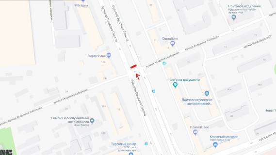 Призма A в Киеве бульвар Лепсе, 51, розподільча смуга (Вацлава Гавела) - 263684 схема