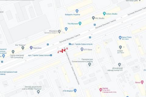 Призма A в Киеве бульв. Вацлава(Лепсе) Гавела 31/ Героїв Севастополя 1 ПРИЗМА - 380667 схема