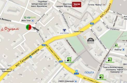 Ситилайт  в Ивано-Франковске, 1.8х1.2  Пилипа Орлика схема