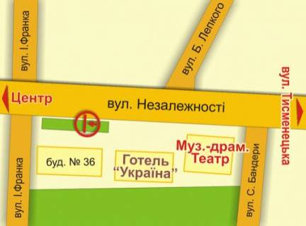Сiтiлайт  у Івано-Франківську, 1.8х1.2  Незалежності схема