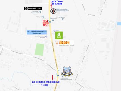 Билборд  в Ивано-Франковске, 3х6  Галицька, Угринів - Галицька, H-09 схема