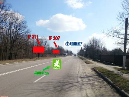 Білборд, Бігборд (Борд)  B у Коломиї, 3x6  Коломия-Шепарівці вїзд (Б) _до Епіцентру (1.5км), до АЗС ОККО (3км) Фото 1