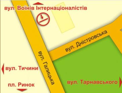 Сiтiлайт A у Івано-Франківську, 1.8х1.2  вул. Дністровська, 3 (універмаг "Прикарпаття"), місце 1, ст. А схема
