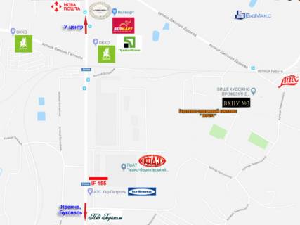 Билборд  в Ивано-Франковске, 3х6  Коновальця схема