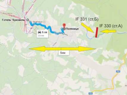Билборд B в Буковеле, 3x6  Буковель (Поляниця центр) ст.Б (від Буковеля) схема