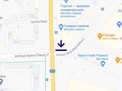 Билборд  в Ивано-Франковске, 3х6  Миколайчука схема
