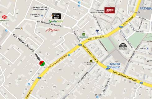 Ситилайт  в Ивано-Франковске, 1.8х1.2  Короля Данила схема