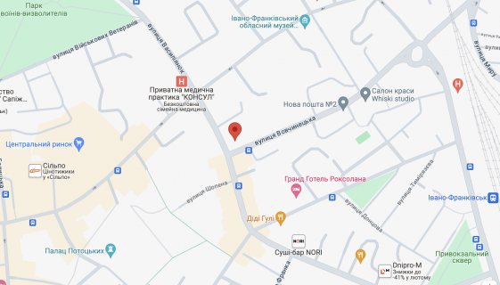 Ситилайт B в Ивано-Франковске, 1.8х1.2  Вовчинецька 2, перехрестя Василіянок схема