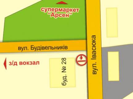 Білборд, Бігборд (Борд)   у Івано-Франківську, 3х6  Івасюка схема