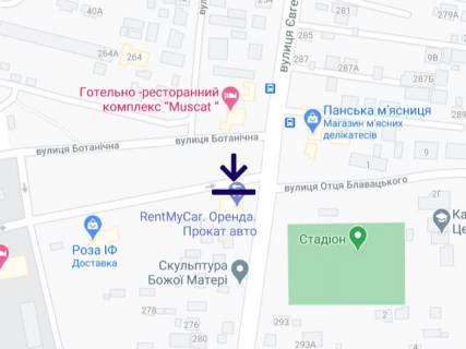 Білборд, Бігборд (Борд)  A у Івано-Франківську, 3х6  Коновальця-Аеропорт виїзд ст А верх схема