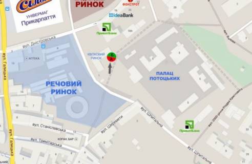 Ситилайт  в Ивано-Франковске, 1.8х1.2  Шпитальна схема