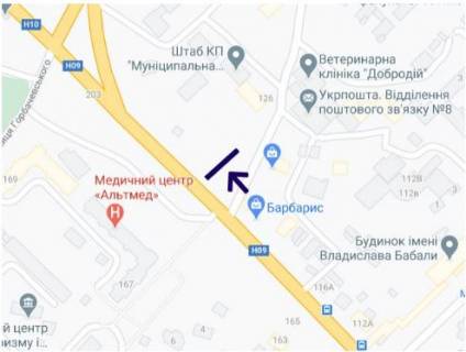 Билборд A в Ивано-Франковске, 3х6  Галицька-120а низ схема