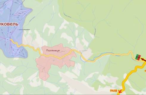 Билборд  в Ивано-Франковске, 3х6  село Яблуниця схема