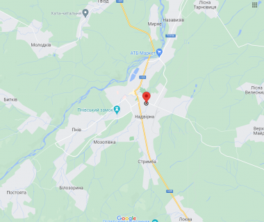 Білборд, Бігборд (Борд)   у Івано-Франківську, 3х6  вулиця Володимира Винниченка, 41, Надвірна, Івано-Франківська область схема