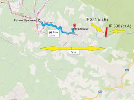 Билборд A в Буковеле, 3x6  Буковель (Поляниця центр)  ст.А в Буковель   (до Буковелю) схема
