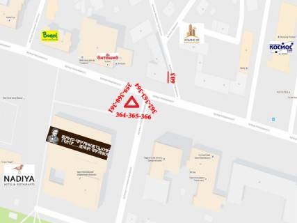 Билборд A в Ивано-Франковске, 3х6  Незалежності, Марії Підгірянки поруч м-ну АНТОШКА, к-ру КОСМОС, драмтеатру і ЦНТІ схема