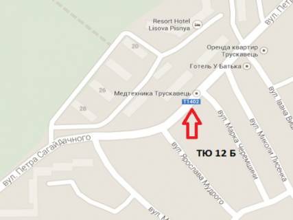 Билборд B в Трускавце, 3x6  вул. Сагайдачного, Вишенька схема