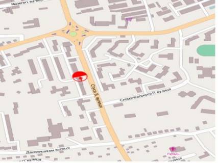 Билборд B в Трускавце, 3x6  вул. Стуса, біля Червоної рути схема