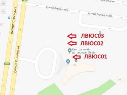 Сiтiлайт A у Львові вул. Стрийська 109 , автовокзал схема