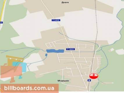 Билборд B в Моршине, 3x6  вул.Вокзальна, біля вокзалу схема