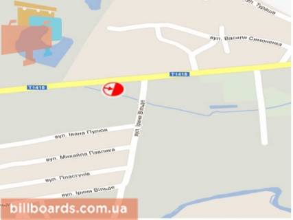 Билборд A в Дрогобыче, 3x6  вул. Стрийська АЗС WOG схема